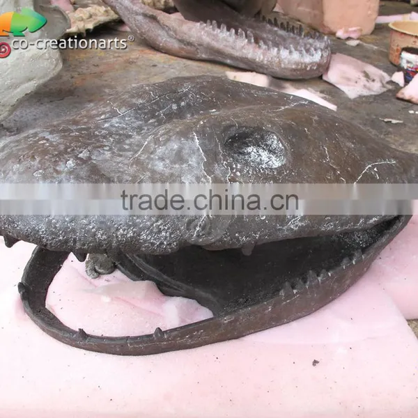 Hot Sale Fiberglass Life Size Dinosaur Skull photo-3