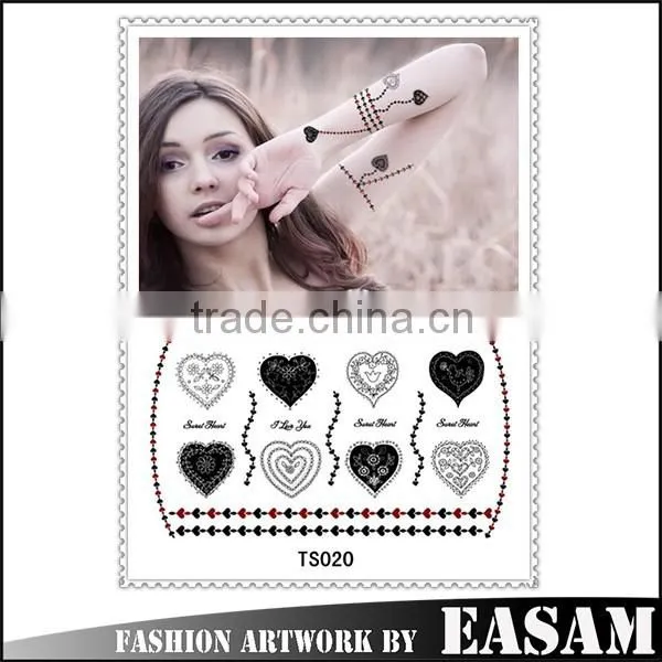 2015 Jewelry Sticker Tattoo/body Tattoo/temporary Tattoo Paper