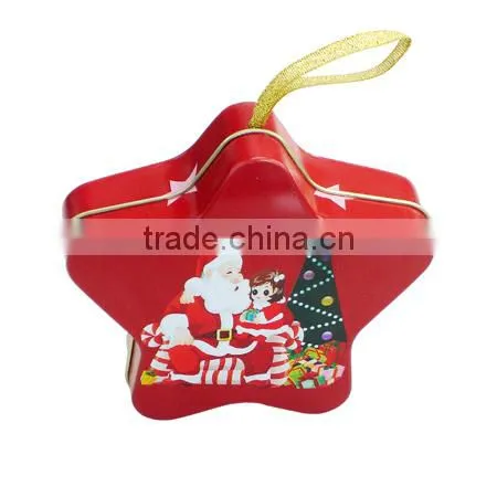 Star Shape Chrismas Tree's Decorations Tin Package photo-3
