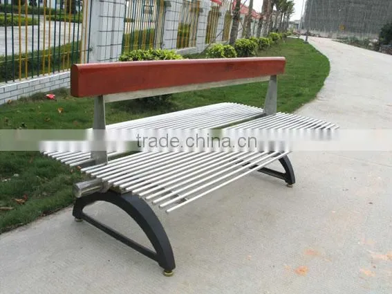 Cast iron outdoor bench seating double side bench for park