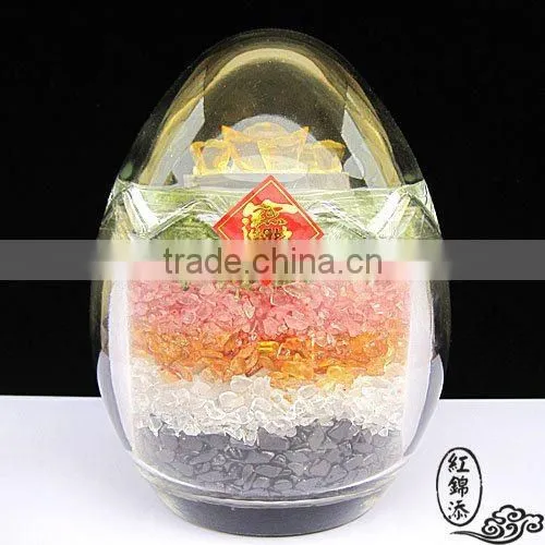 Natural Seven Colorful Crystal Eggs