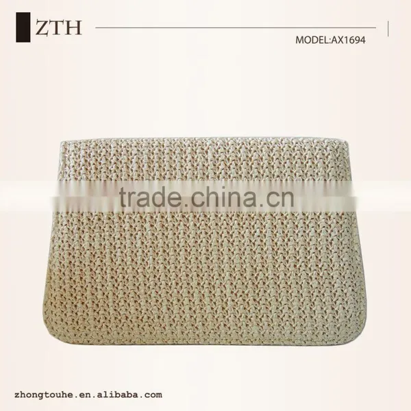 2015 Wholesale Simple Design Vogue Ladies Straw Messenger Bag photo-2