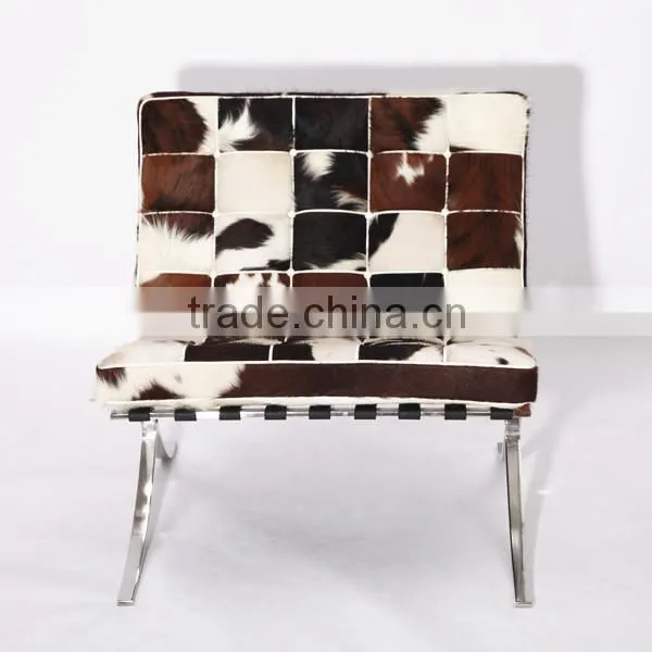Natural Pony Leather Barcelona Chair in Cowhide Leather photo-2