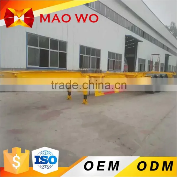 MAOWO Low Price 40ft 3Axle Skeleton Semi Trailer For Hot Sale photo-3