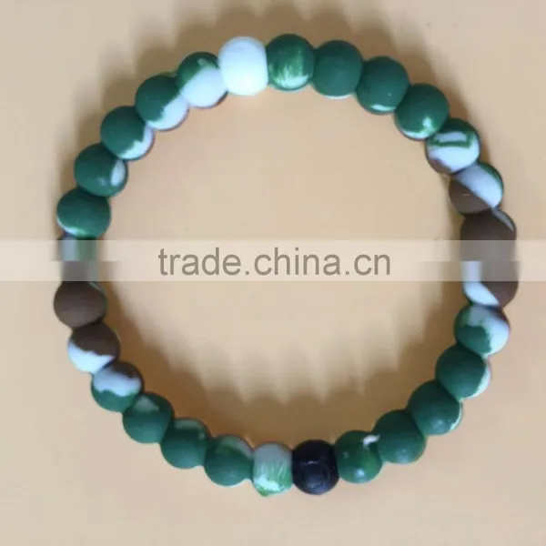Hot Selling Jewelry String Color Silicone Bead Bracelets photo-4