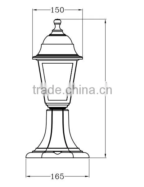 Gate Pillar Light/palstic Outdoor Garden Light/cheap Gate Standing Light/CE,ROHScertificate Classical photo-5