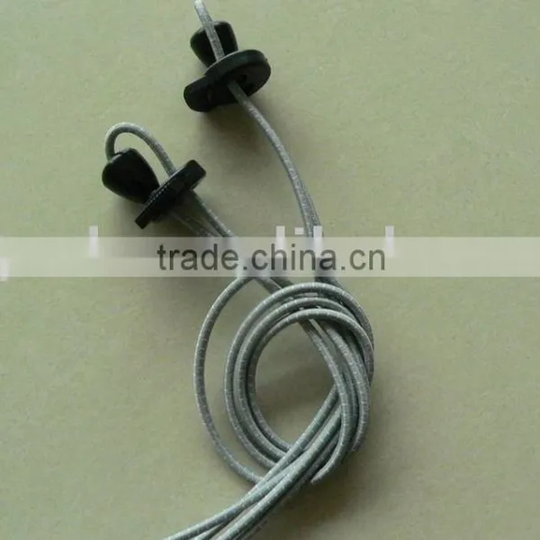 Cool Grey & White Elastic Shoelaces