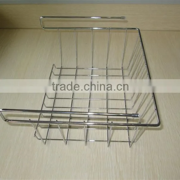 Chrome Wire Under Shelf Storage Basket photo-2