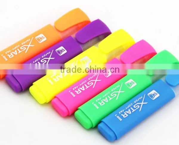 Normal Size Multi-color Flat Barrel Highlighter Pen photo-2