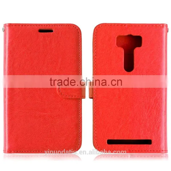 Cell Phone PU Leather Flip Card-slot Case for ASUS ZenFone 2 Laser ZE500KL photo-3