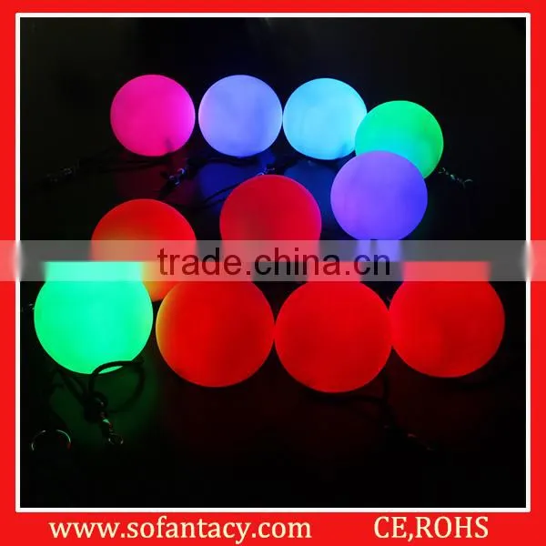 Cheapest Led Poi Ball,led Juggling Glow Poi Ball,RGB Color Changing LED Poi Ball, Flashing LED Poi Ball, Light Up Poi Balls photo-2