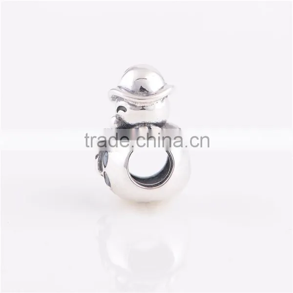 Wholesale Christmas Beads Snowman 925 Sterling Silver Charms In Bulk photo-2