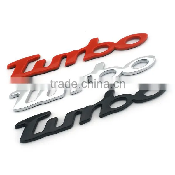Custom 3d Waterproof Adhesive Brand Turbo Car Logo Stickers photo-2
