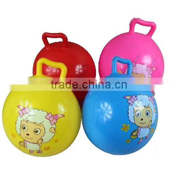 25cm Size Inflatable Pvc Bouncing Hopper Ball for Kids,ball With Handle photo-2