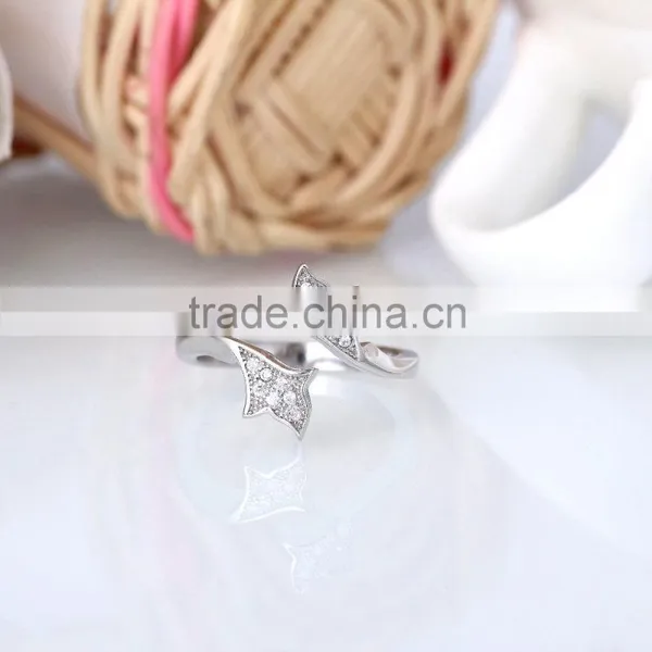 925 Steriling Silver Open Ended Hug Hands Shaped Ring for Lovers and Couples photo-4