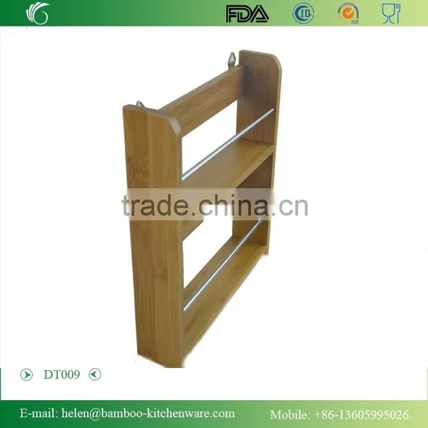 Hot Sale Bamboo Rack Wall Hanging Spice Rack for Storage, Rank Kitchen Spice Rack, Kitchen Appliance Rack Home Decoration photo-2