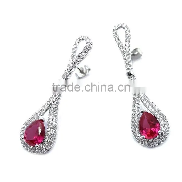 925 Silver Jewelry Ruby Jewelry Micro Pave Setting Zircon Fashion Design photo-2