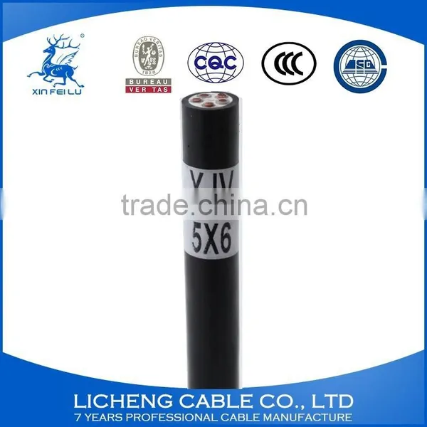 5cores Cable 5x6mm2 Copper Core Xlpe Insulated Pvc Jackted Electrical Power Cable photo-6