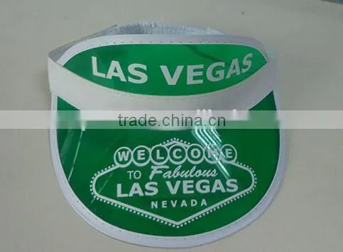 Cheap Promotional Plastic PVC Transparent Sun Visor Cap With Custom Logo photo-2