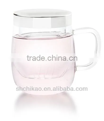 Tea Cup With Strainer With Lid