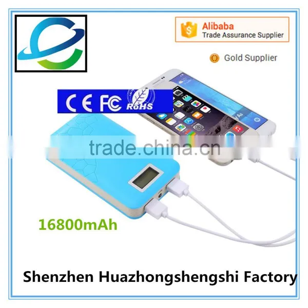 Smart Universal Mobile Phone Portable Double Output High Capacity QC3.0 Power Bank 16800 Mah With LED photo-2