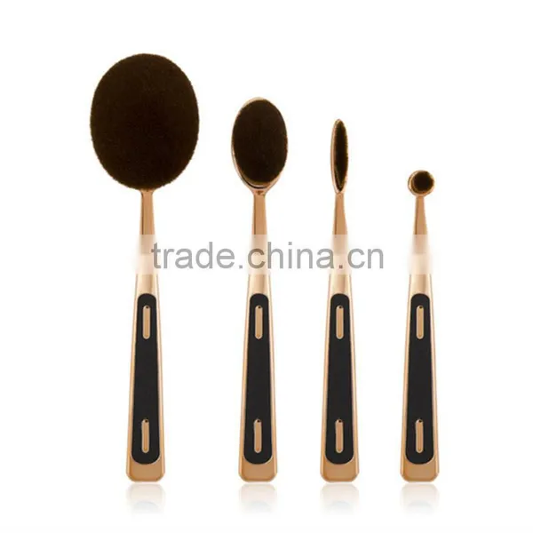 New Arrival 4pcs Oval Makeup Brush Set Christmas Gift for Girls photo-5