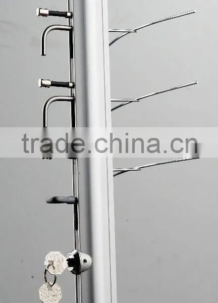 Walll Mounted Sunglasses Display Bars;locking Eyeglasses Display Poles;spectacle Display Rods