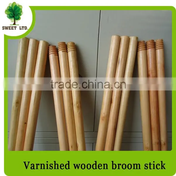 Varnished Eucalyptus Wood Broom Stick /straight Mops Wooden Handle From China Factory