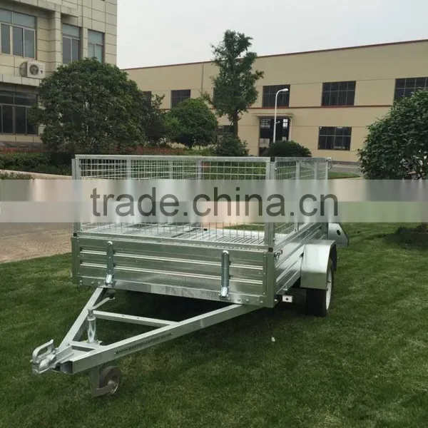 High Quality 8x5ft Heavy Duty Hot Dipped Galvanised Caged Box Trailer photo-4