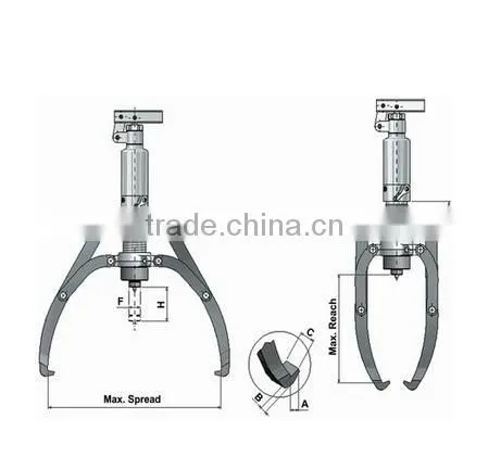 ZYD Split Hydraulic Rama/Hydraulic Puller /Three Jaw Puller photo-5