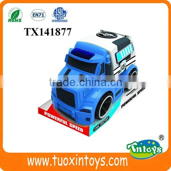 Plastic Friction Fire Engine Vehicle Toy Aerial Ladder Truck Cute Design for Kids photo-5