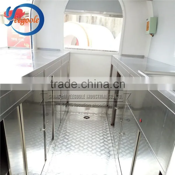 Yeegoole CE China Mobile Food Cart / Food Carts Vendors / Stainless Steel Trailer/burger Vans for Sale Carts photo-5