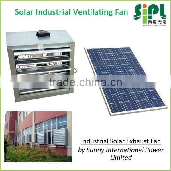 Industrial Agricultural Wall Mounted Ventilator Heat Exhaust Fan Solar Powered photo-3