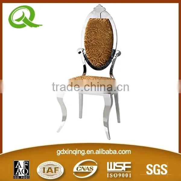 Home Furniture Crystal Button PU Leather Stainless Steel Dining Chairs photo-2