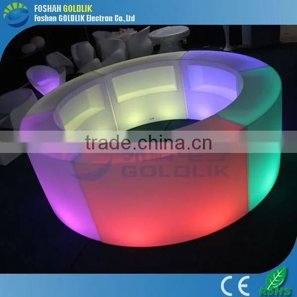 Computer Control Illuminated Bar Furniture Set LED Round Bar Counters Design photo-6