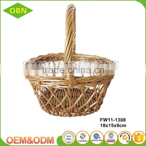 Custom Size Small Hanging Storage Wholesale Wicker Basket With Handle for Gift photo-3