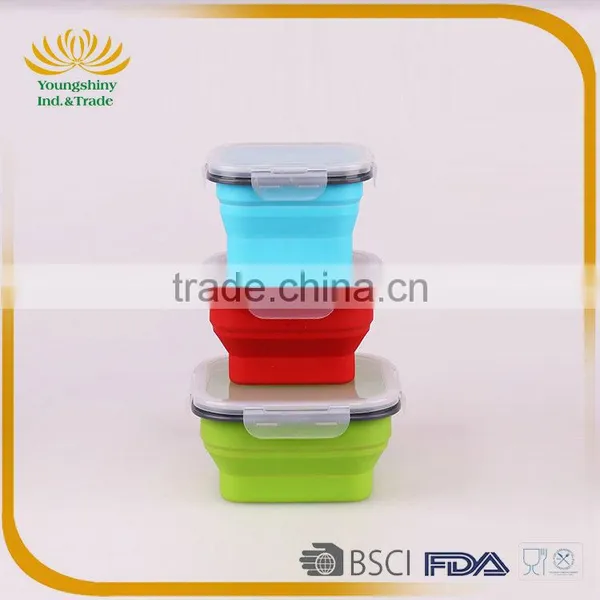 Silicone Collapsible Biodegradable Lunch Box photo-3