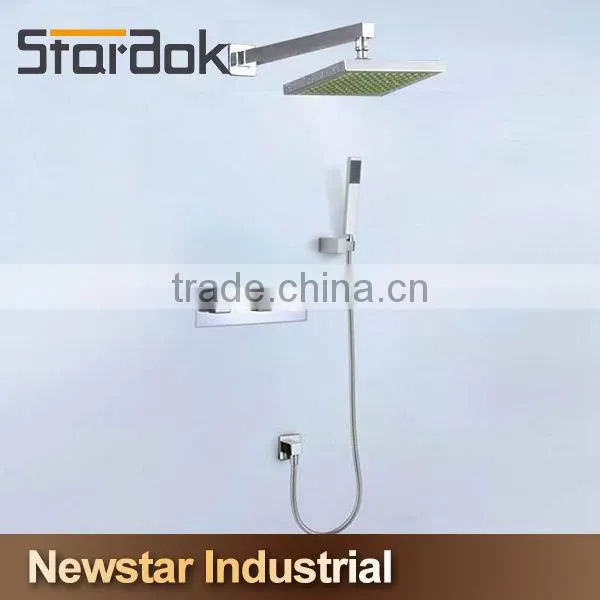 Star.aok Single Lever Chrome Plated Brass Bathroom Shower Faucet photo-3