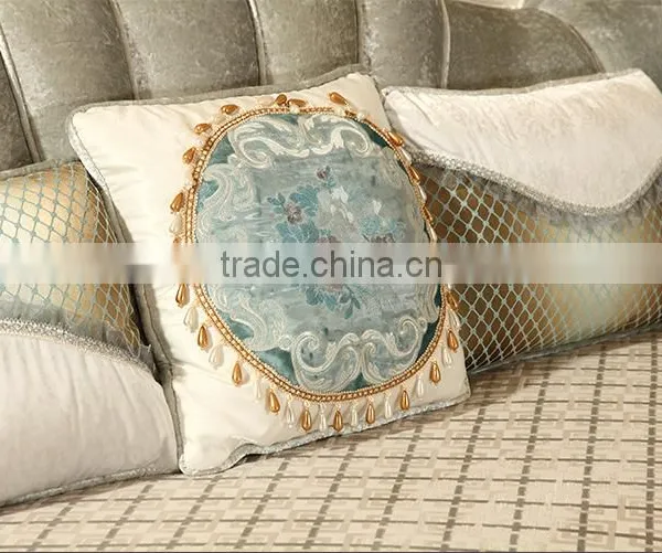 M007 French Upholstery Fabric Wooden Sofa Set Furniture Chesterfield Sofa photo-4