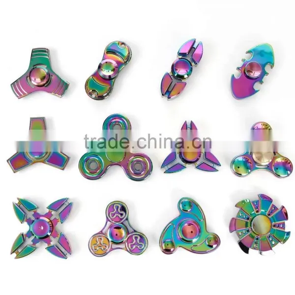 2017 Rainbow Easy Carry Anxiety Relief Reduce Stress Finger Fidget Spinner photo-2