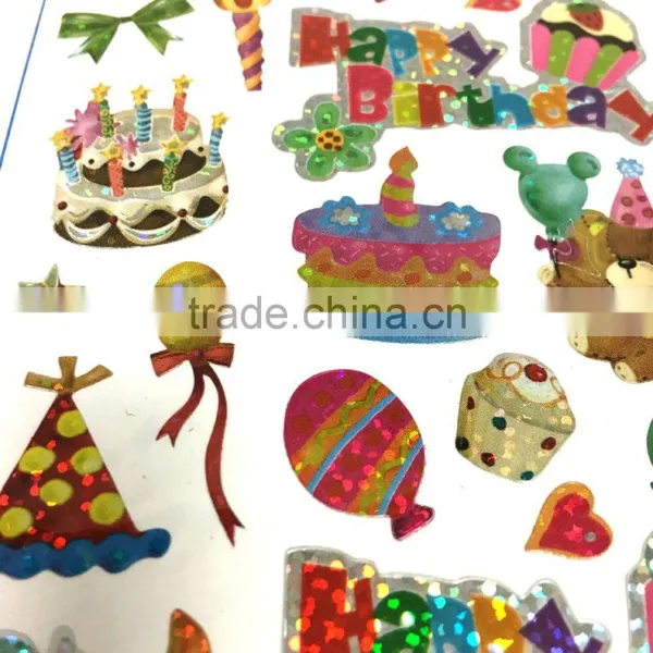 Celebration Laser Sticker, Birthday Laser Sticker, Birthday Sticker for Kids photo-5