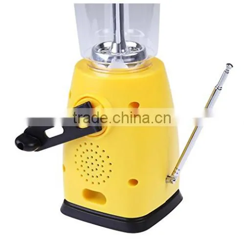 Solar Hand Crank Dynamo Camping Tent Lantern Lamp Am/fm Radio 8led Phone Charger photo-6