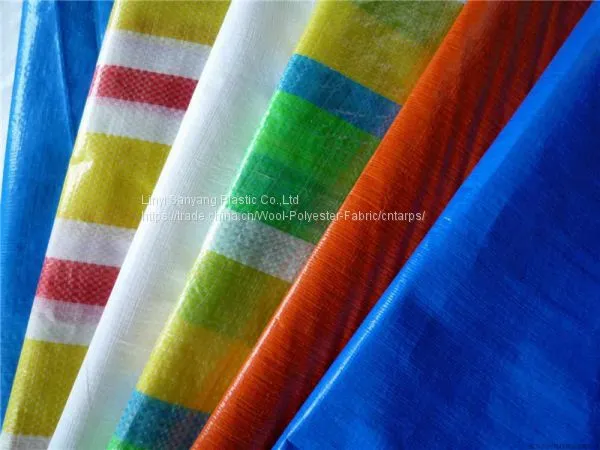 PE Tent Tarpaulin in Various Colors.refugee Shelter,knitted Mesh Tarp photo-5