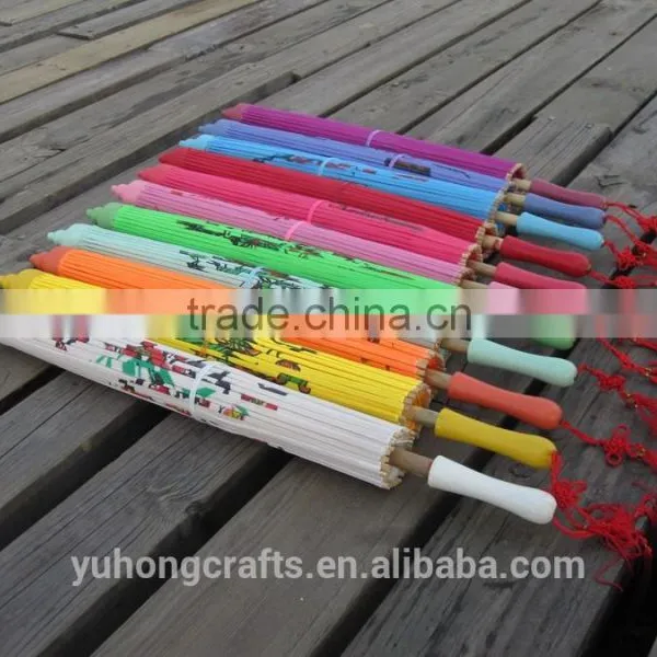 Colorful Hand-painted Chinese Silk Parasol photo-4