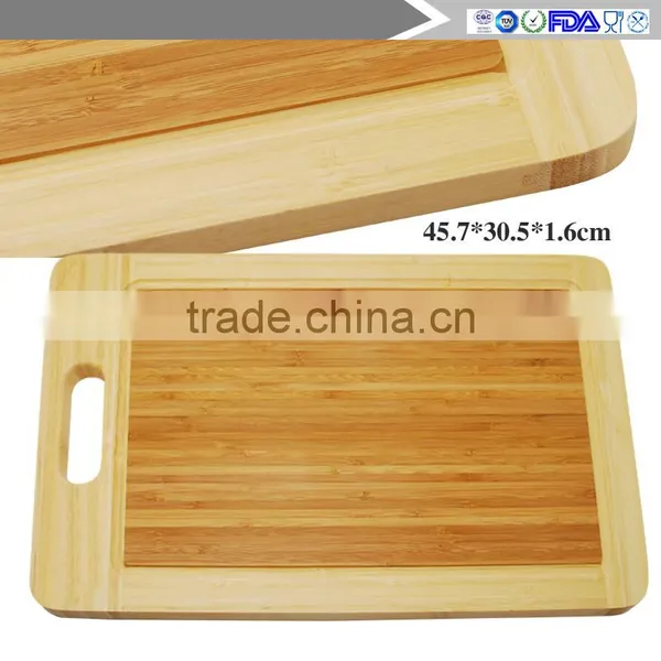 New 2016 Organic Bamboo Cutting Boards - Large Kitchen Cutting Board and Wooden Cheese Board - Wooden Pallets and Juice Drip Tra photo-3
