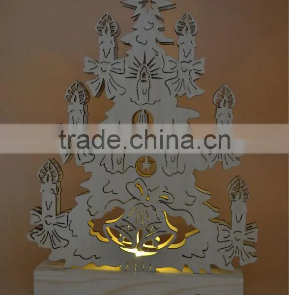 Wooden Christmas Decor Gift With Light photo-3
