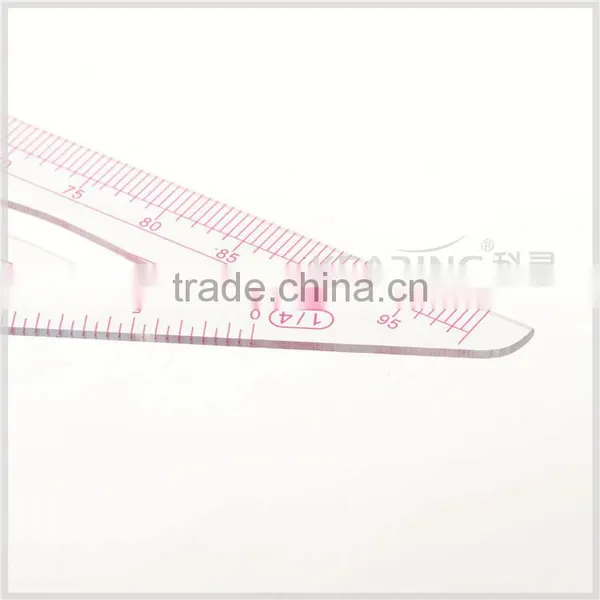 Kearing Brand 1/4 Transparent Non Toxic Sandwich Line Scale Ruler 1:4/1:5 #8545 photo-2