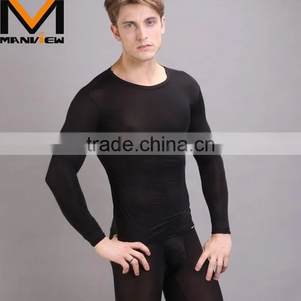 2014 Hot Sale Sexy Thin Men's Bodysuit Underwear Long Sleeve Breathable Body Shaper SM03-12 photo-2