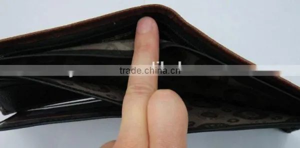 Fashion Men Cowhide Skin Real Leather Burse for Money photo-2