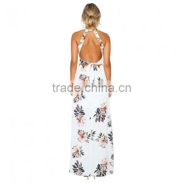 Lady Sexy Split Dress Floral Off Shoulder Party Maxi Dress photo-2